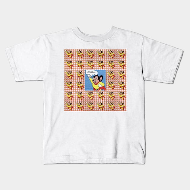 mighty mouse Kids T-Shirt by noneck77